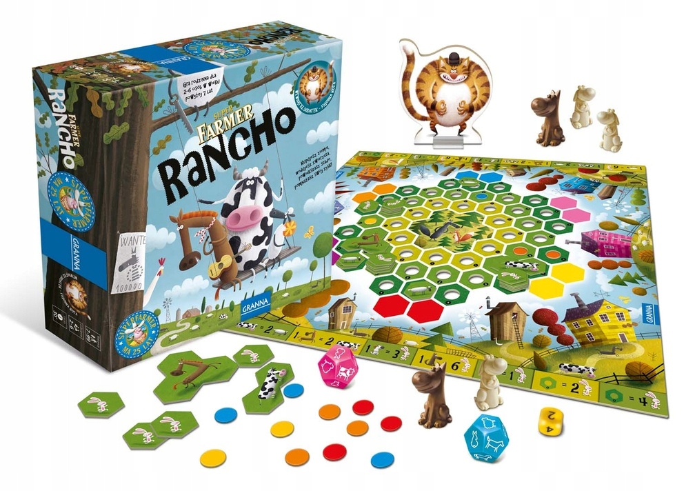 Farmer Rancho Z Kotem Gra Planszowa Granna Edycja Jubileuszowa