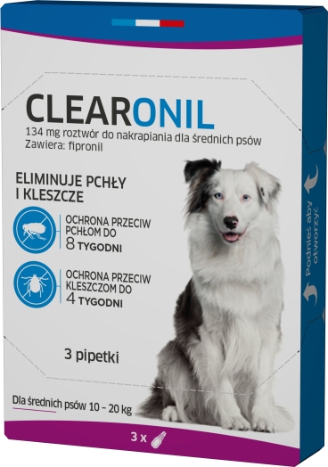 

Clearonil Krople Na Pchły Kleszcze Dla Psa 10-20kg