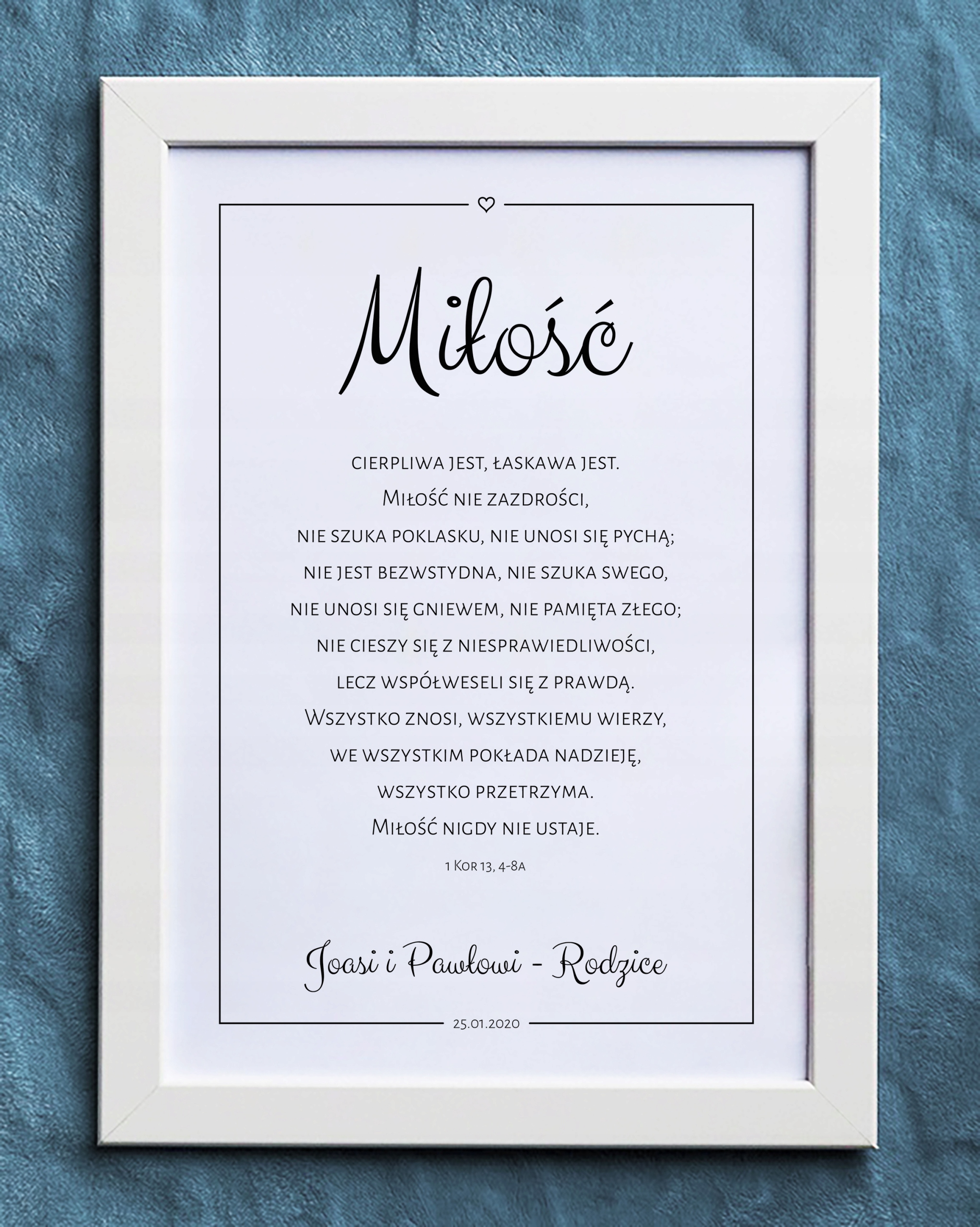 Hymn o Miłości, Prezent Ślubny, Rocznicowy | 21x30 Marka inna