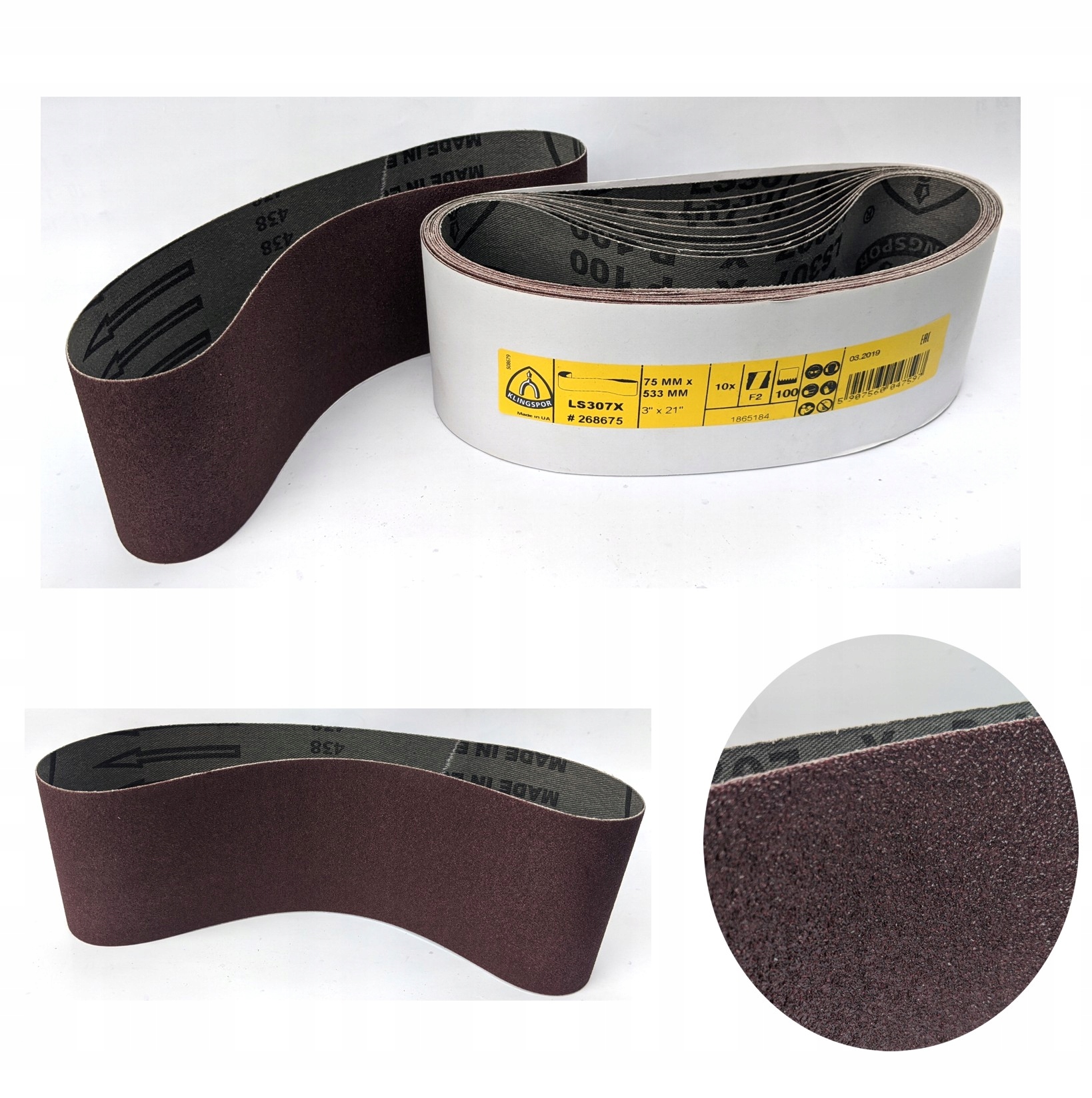

Pas ścierny bezkońca 100x610 gr.100 LS307X
