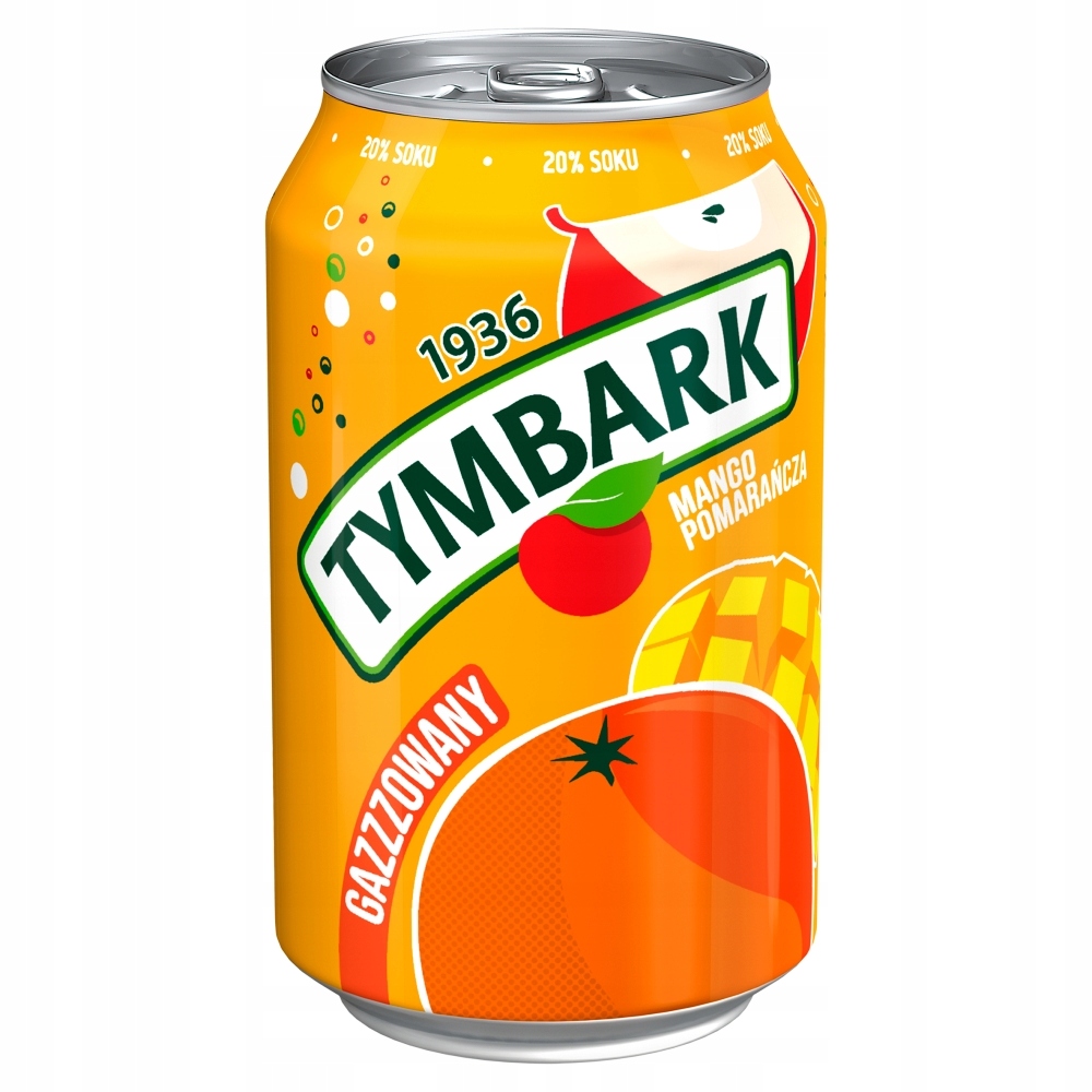 Levně Tymbark Gaz Pomeranč – Mango – 12 x 330 ml