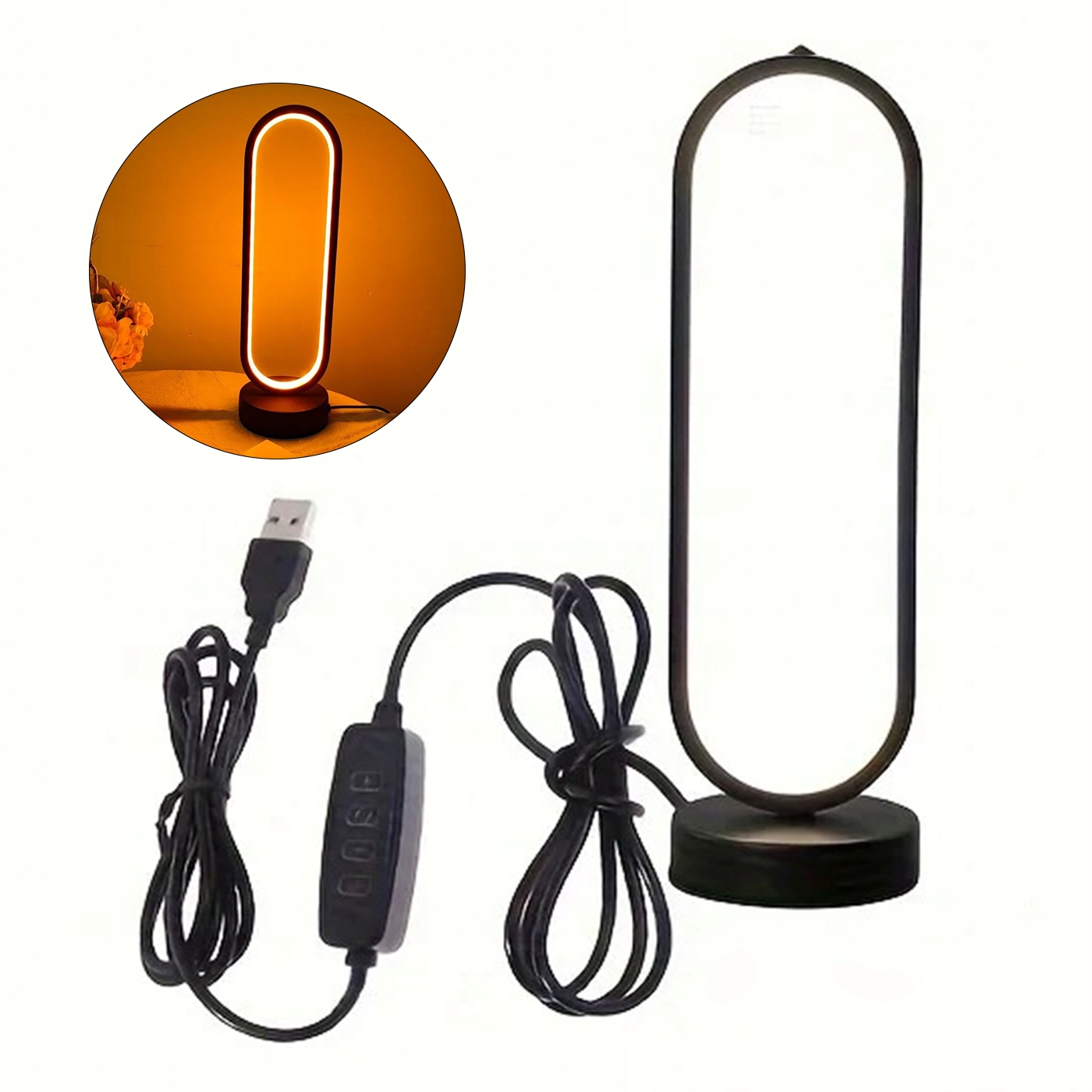 Moderní Led Svítilna Svítilna 3 Barvy Noční Noční Elegantní