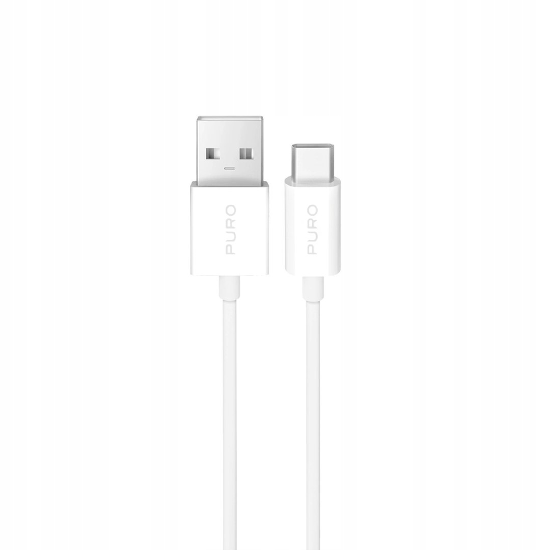 Kabel Puro 10W Tpe Usb-a Usb-c 2m biały