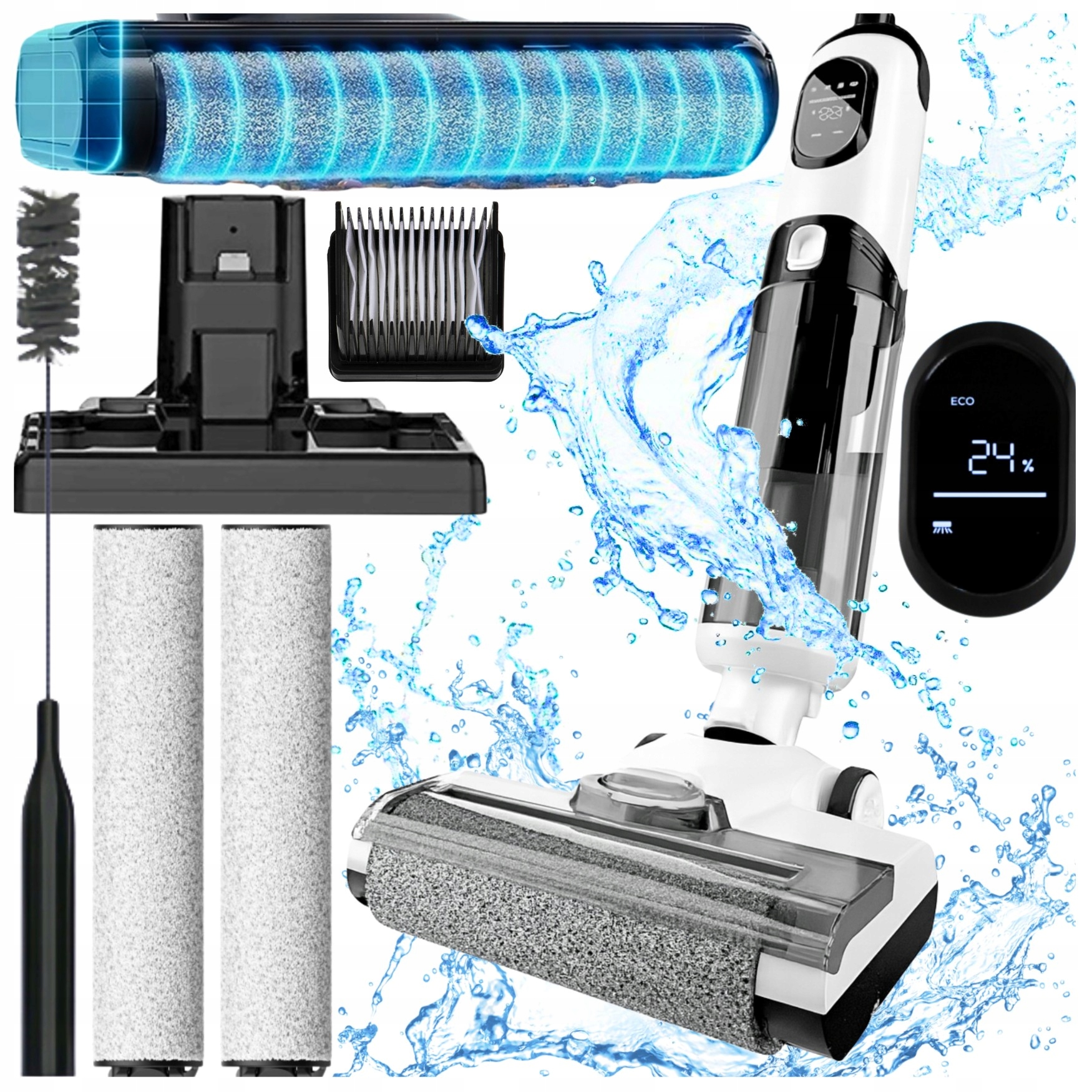 Vertikálny Bezdrôtový Vysávač Na Umývanie Mopovaním, Výkonný Ručný Set Pro 6V1