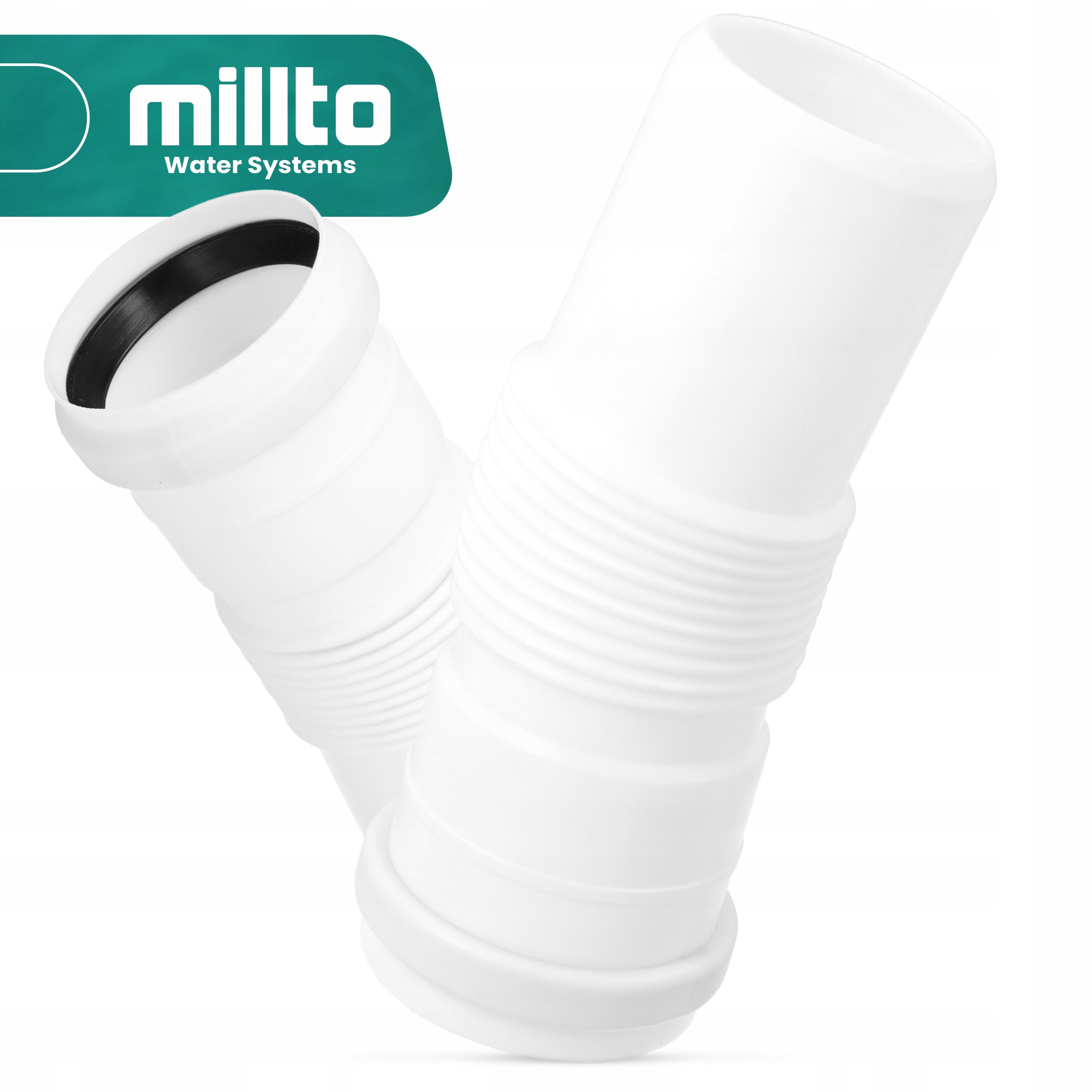 Kolano Kanalizacyjne 50 mm PCV REGULOWANE Rura ELASTYCZNA Króciec Złącze PP Typ kształtka