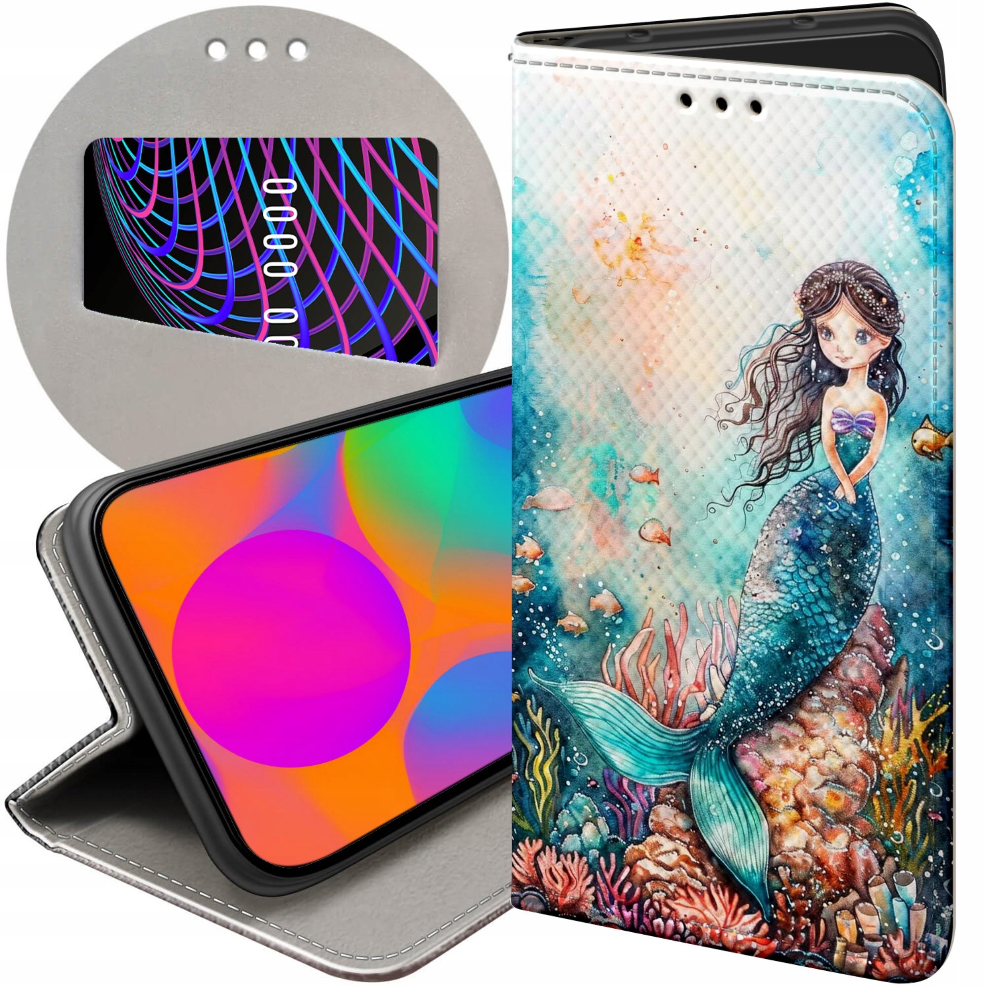Etui Z Klapką Do Xiaomi 15T 5G Syrenki Nimfy Morskie Panny Futerał