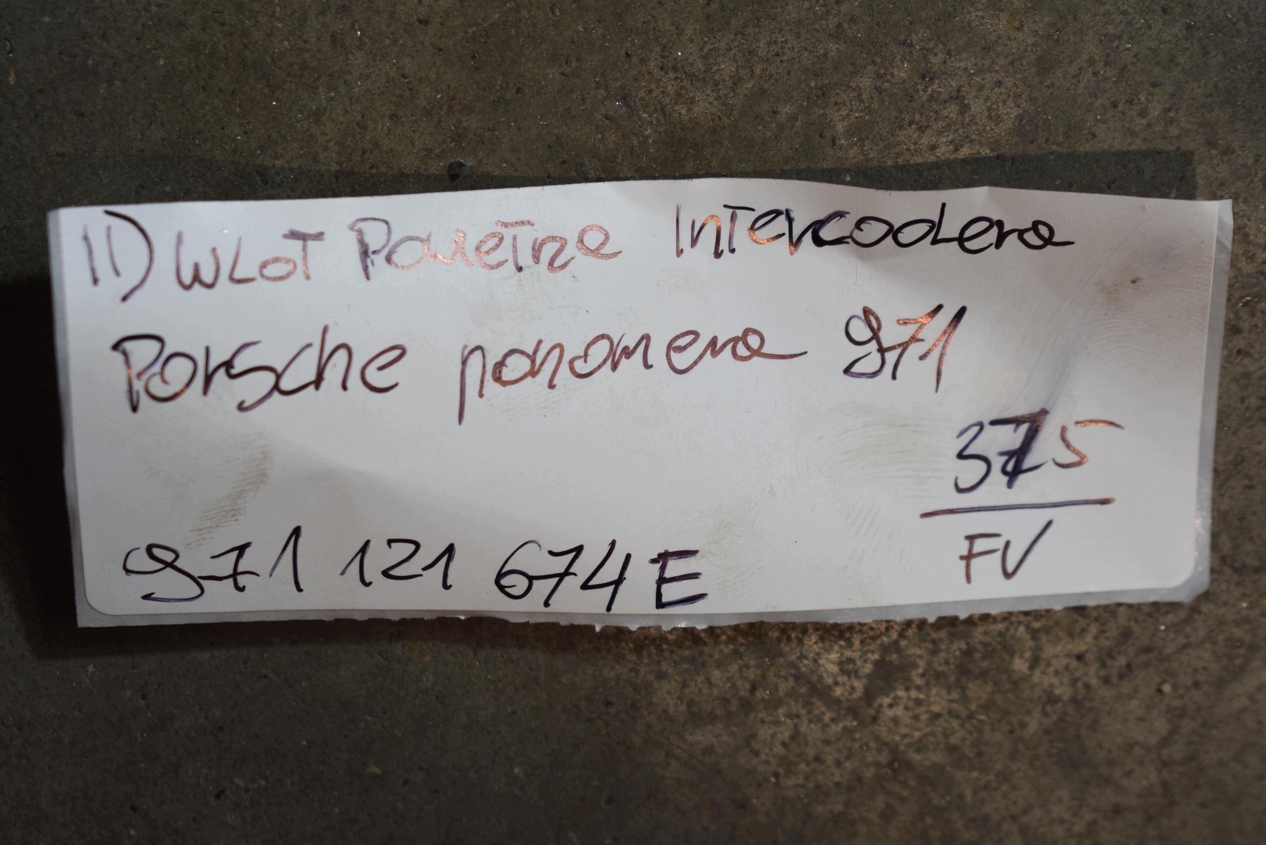 perfetto stato tubo d’ingresso dell’aria radiatore intercooler PORSCHE PANAMERA 971 1