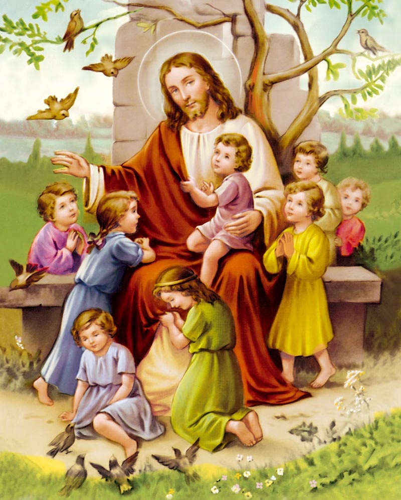 

Obraz Obrazek Jezus Z Dziećmi 25x20