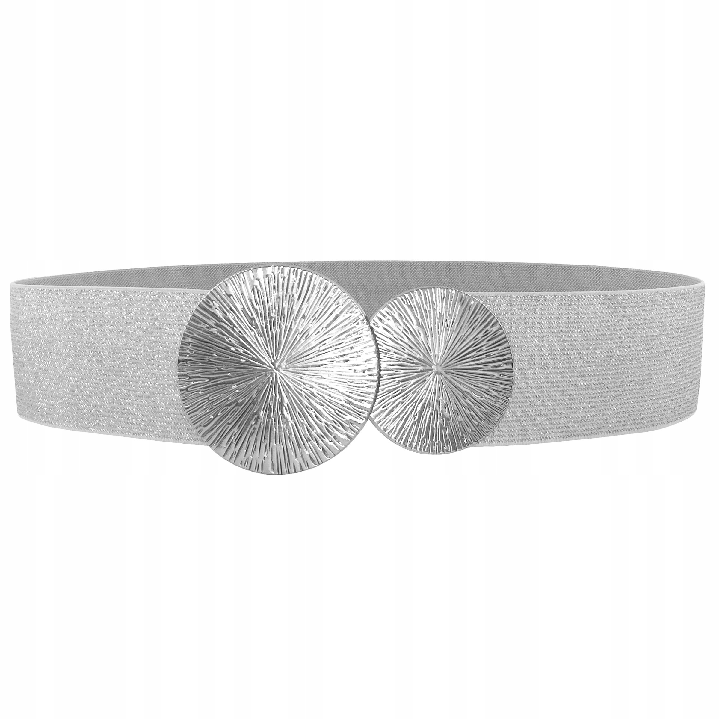 PASEK GUMOWY DAMSKI DO SUKIENKI OZDOBNY SZEROKI STYLOWY BLASZKA KÓŁKO Marka inna