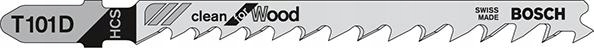 Pilový List pro přímočarou pilu T 101 D Bosch balení 100 ks Clean for Wood