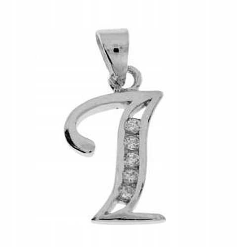 Stříbrné písmenko „I“ s přívěskem.