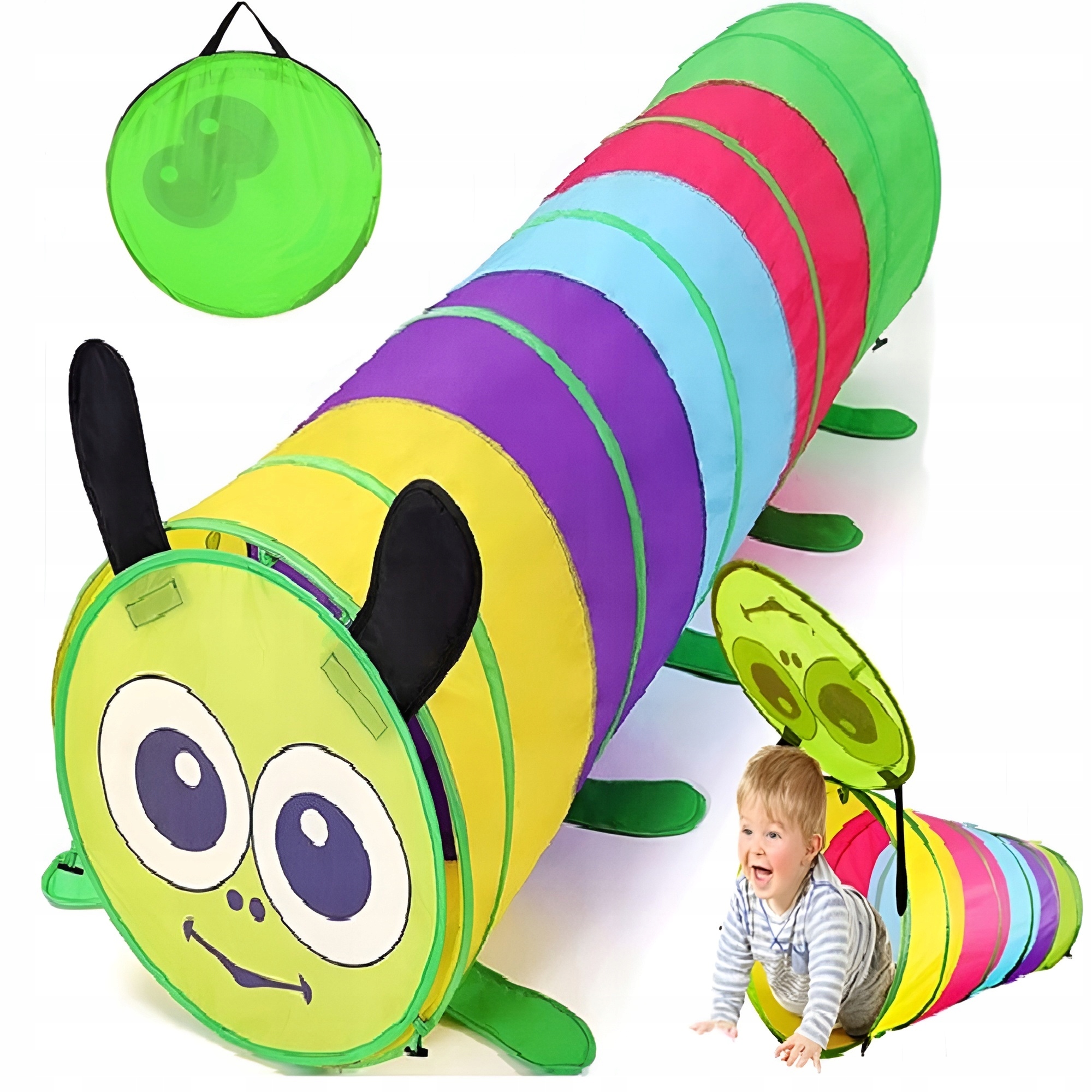 TUNEL NAMIOT GĄSIENICA DLA DZIECI TOR PRZESZKÓD DO DOMU DZIECIĘCY TUNEL