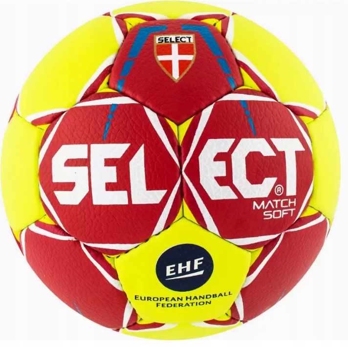Piłka ręczna Select Match Soft Ehf czerwony/żółty r. 3 z atestem Ehf