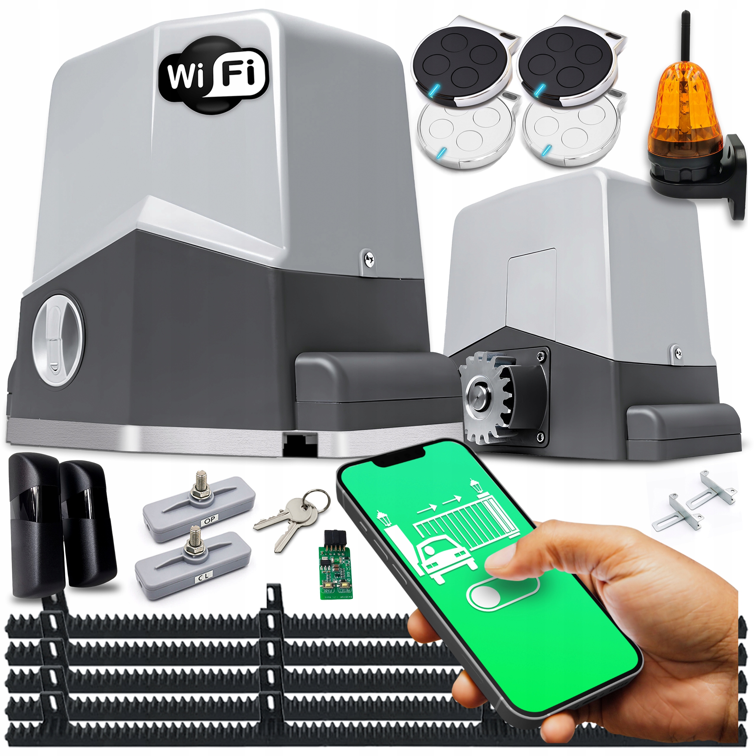 Sada Pohonov Pre Posuvnú Bránu lampa pohon diaľkové ovládanie 600 kg Wifi automat