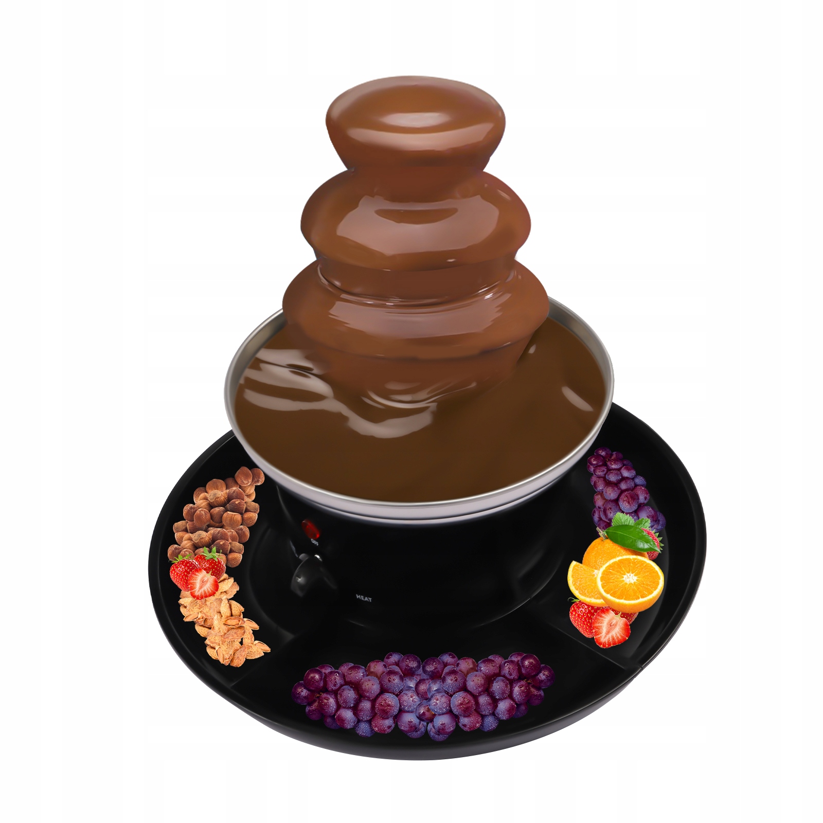 Čokoládová Fondue Fontána 3PATROVÁ Párty Fontána S Talířem Na Ovoce