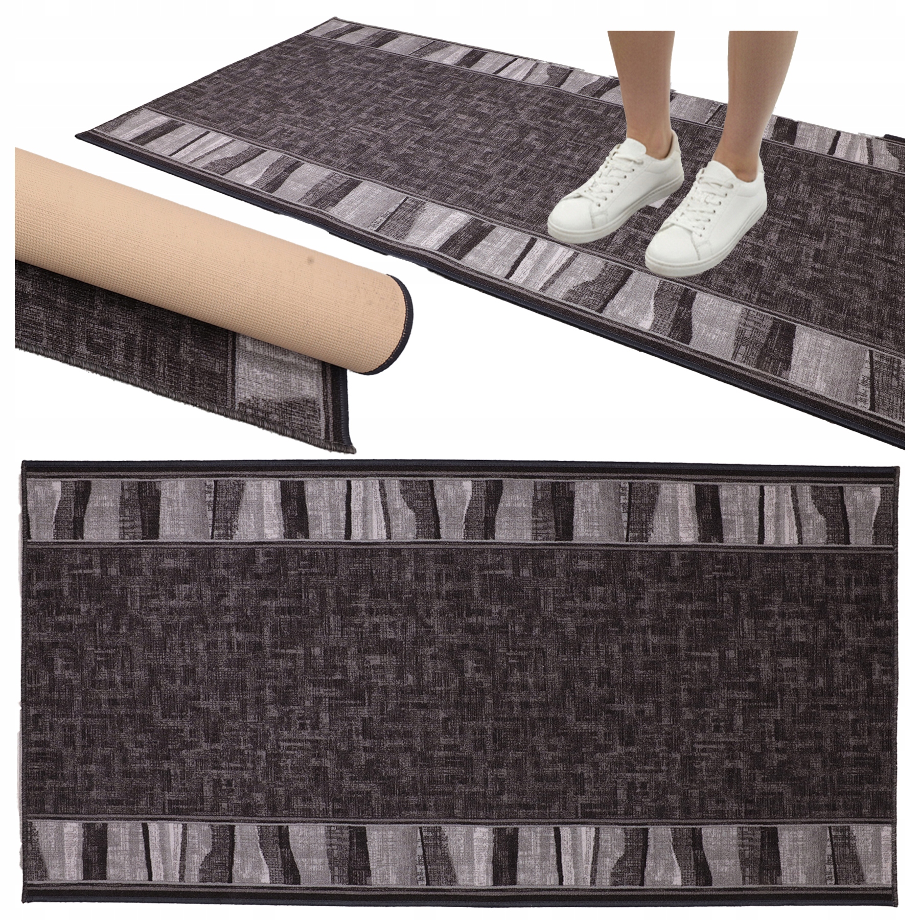 Koberec Běhoun na chodbu pogumovaný koberec koberec běhoun kobercový 100 x 250 cm chodníky