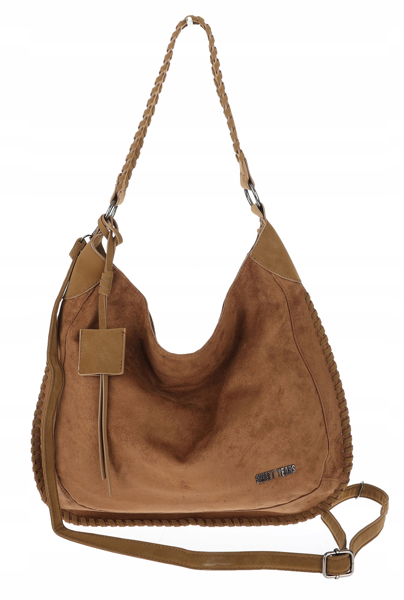 Dámská semišová kabelka shopper kabelka přes rameno PT03 Hnědá
