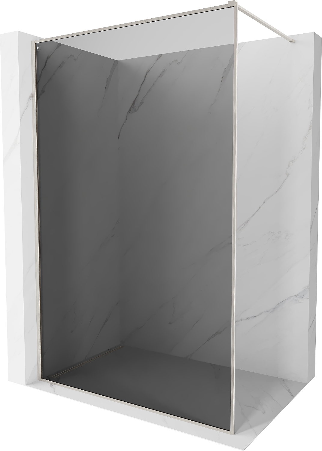 Mexen Kioto-F Walk-in sprchová stěna 80x202cm, grafit, nikl matný
