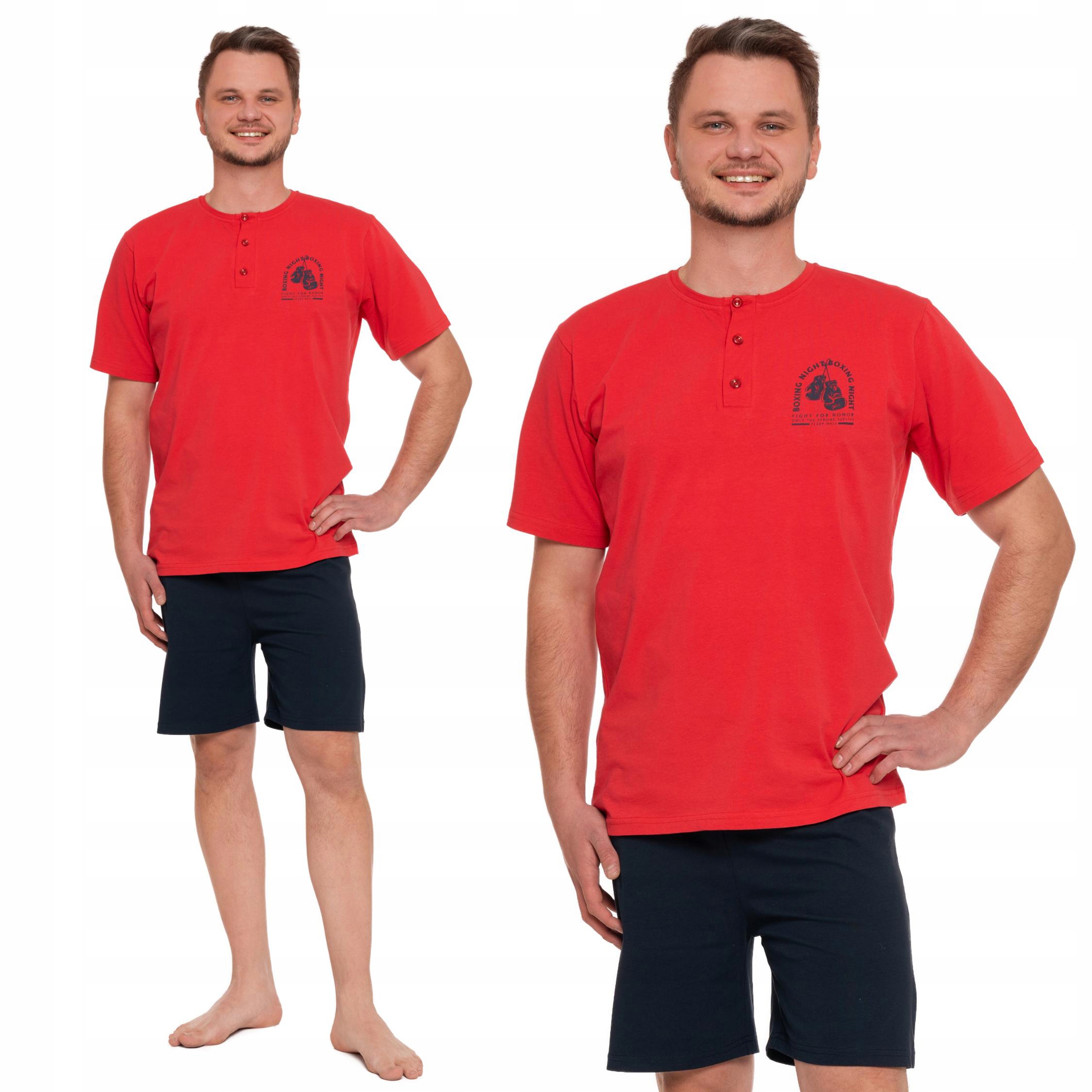 Moraj pánské pyžamo s krátkým rukávem Bavlněné s knoflíky M