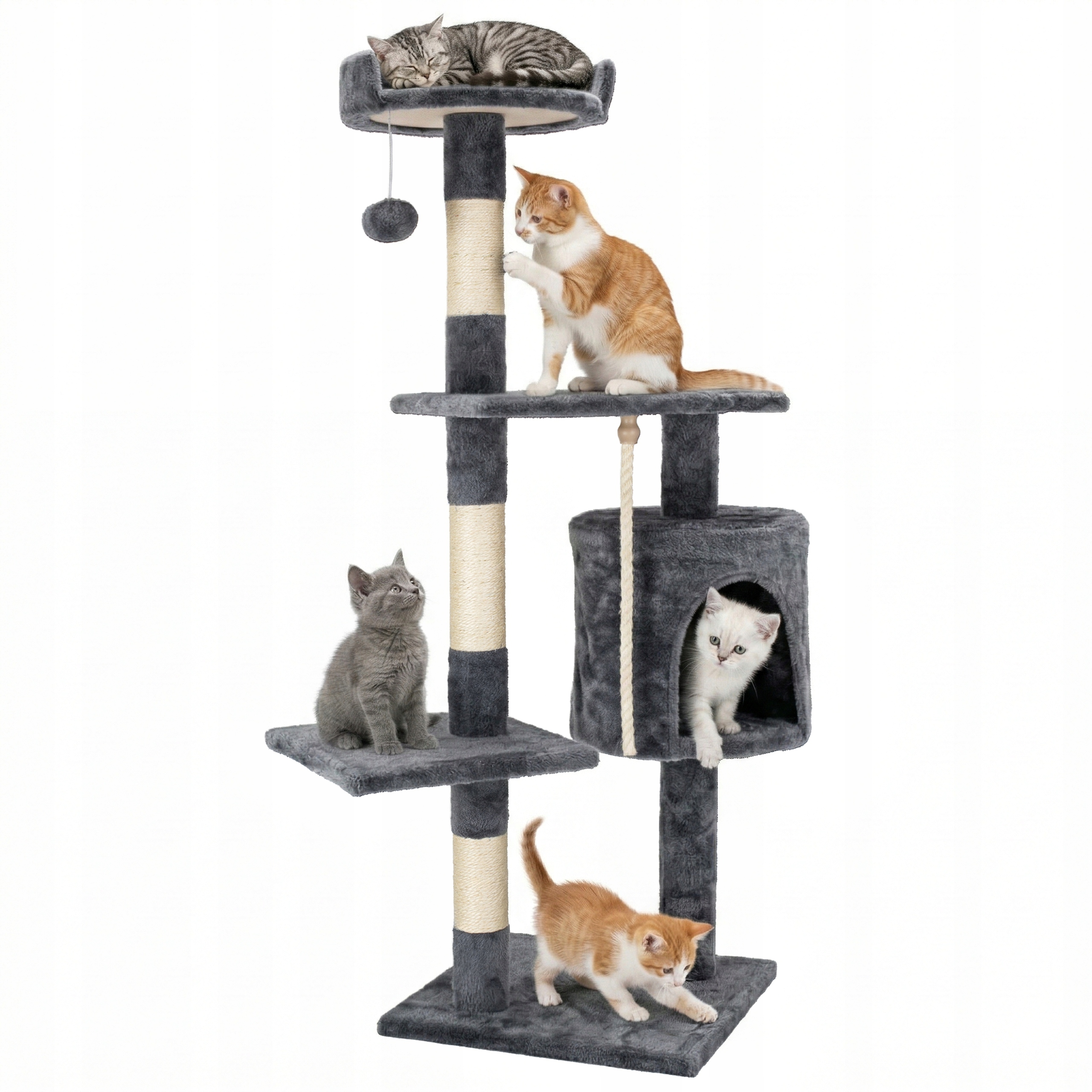 Drapak Dla Kota Legowisko Budka Domek Wieża Słupek Drapania Sizal Zabawka