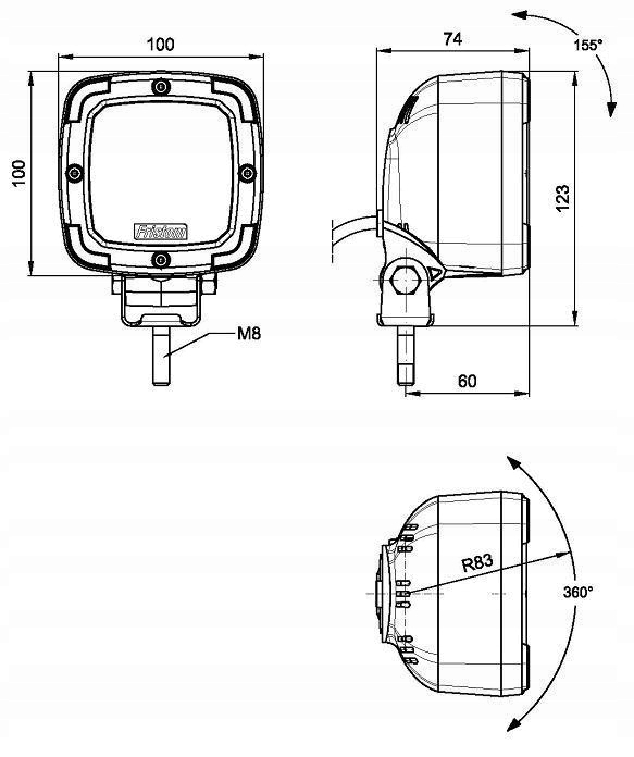 LAMPA HALOGEN ROBOCZY LED 12 24V 15W 1300 lm BIALA Part manufacturer Fristom