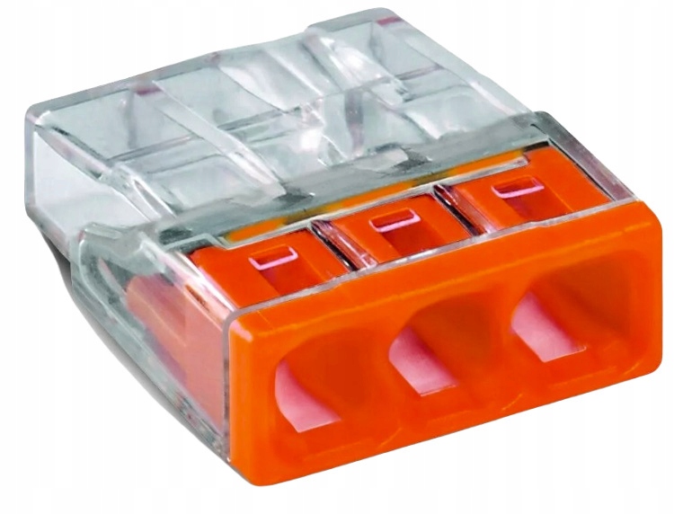 

Szybkozłączka na drut 3x0,5-2,5mm2 Wago 2273-203