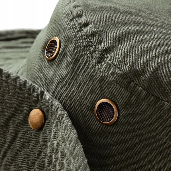 KAPELUSZ WOJSKOWY BAWEŁNIANY DAMSKI MĘSKI Z REGULACJĄ OUTBACK FILTR UV 50+ Kolekcja Army