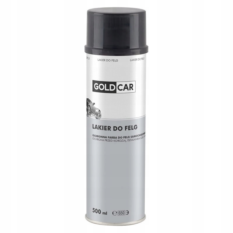 Lakier do felg czarny mat 500ml spray Goldcar
