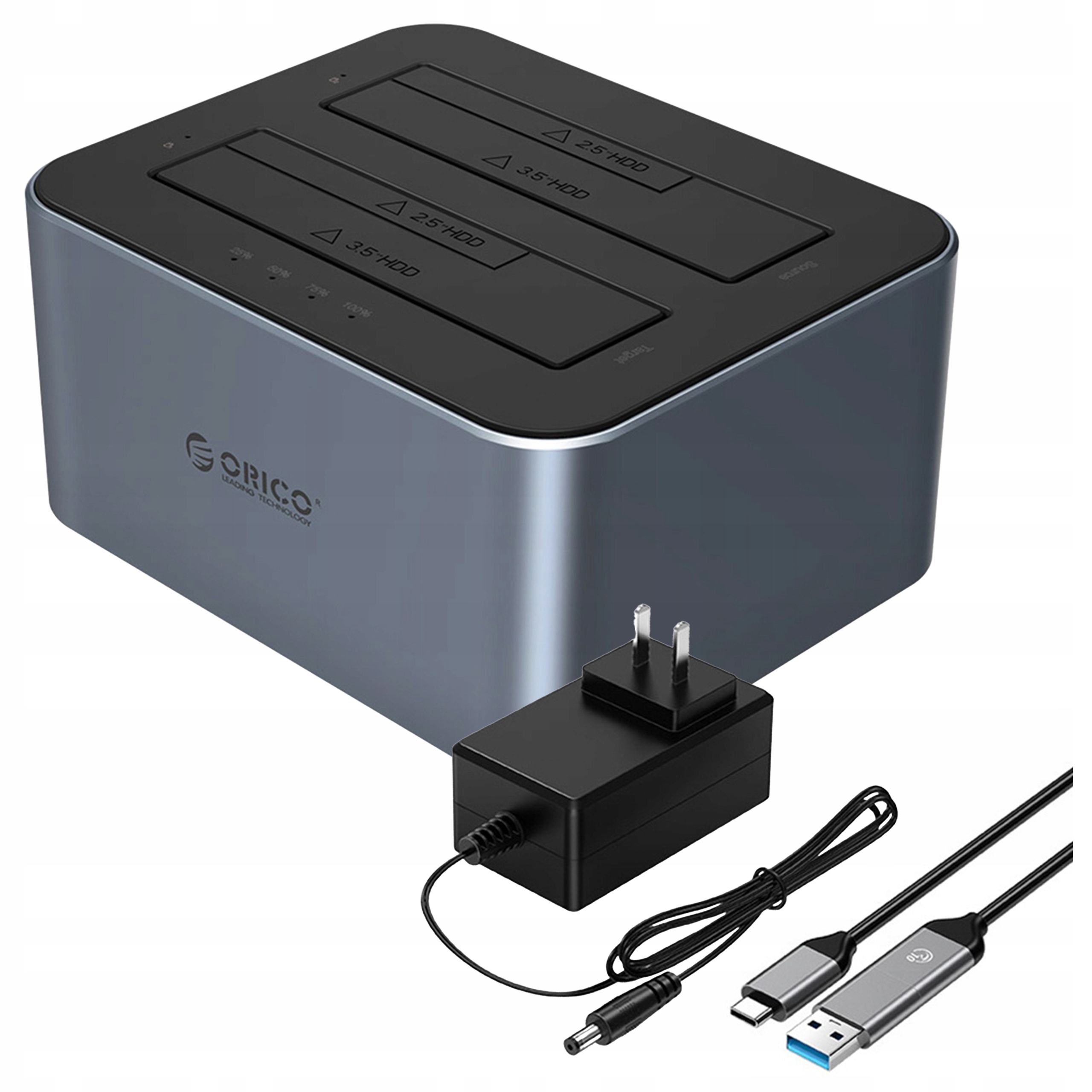 Dokovací Stanice Pro Disky Orico Pro 2 Disky 2,5"/3,5" Sata Hdd/ssd 5Gbs 44TB