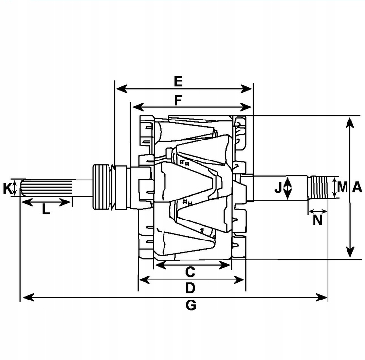 Wirnik alternatora AR3002 Typ samochodu Samochody dostawcze