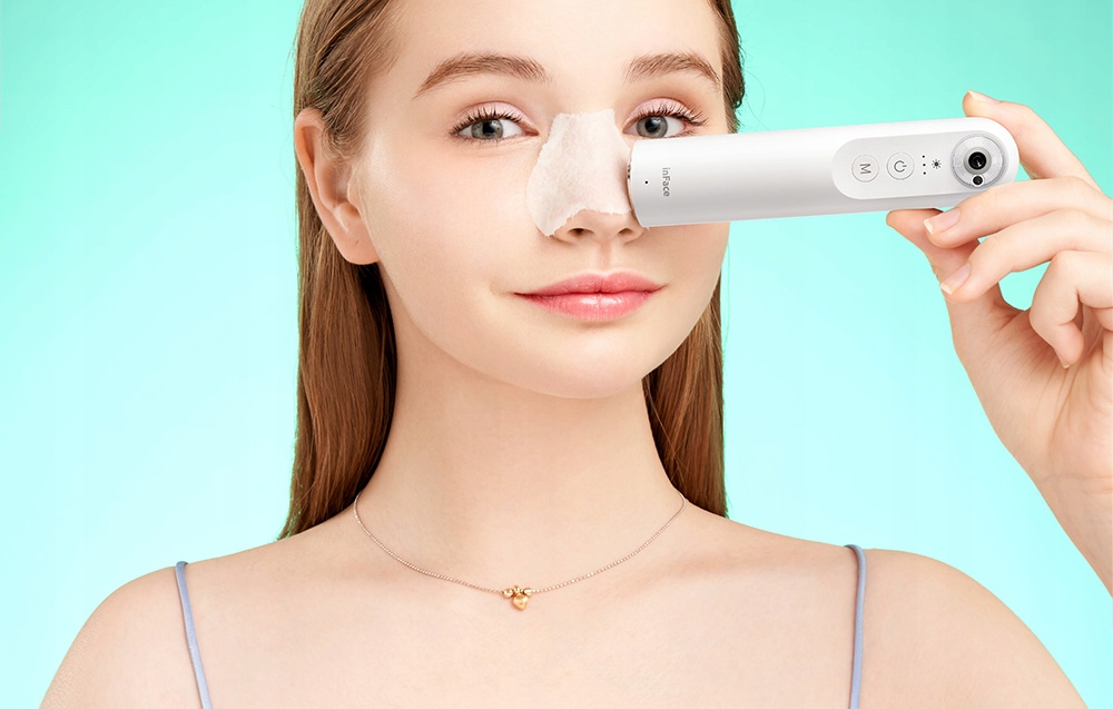 INFACE OCZYSZCZAJĄCY ODKURZACZ DO WĄGRÓW ZASKÓRNIKÓW KAMERA CIEPŁY KOMPRES Marka InFace