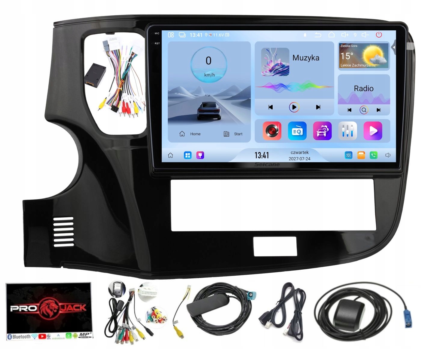 Rádio Navigace Carplay Android Mitshubishi Outlander 2018-2020 4/64GB Sim