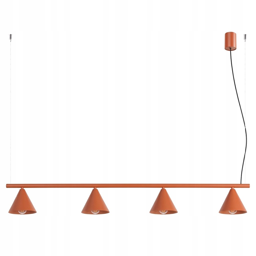 Sollux Lighting Żyrandol Nox 4L ochra czerwona