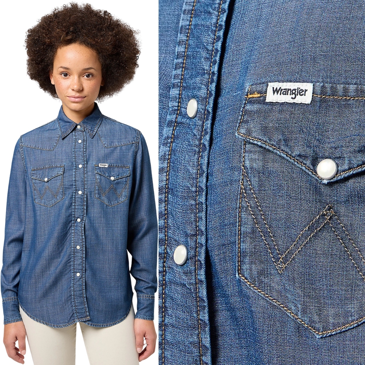 Wrangler Heritage Shirt Carson tmavá dámská džínová košile Regular Xs
