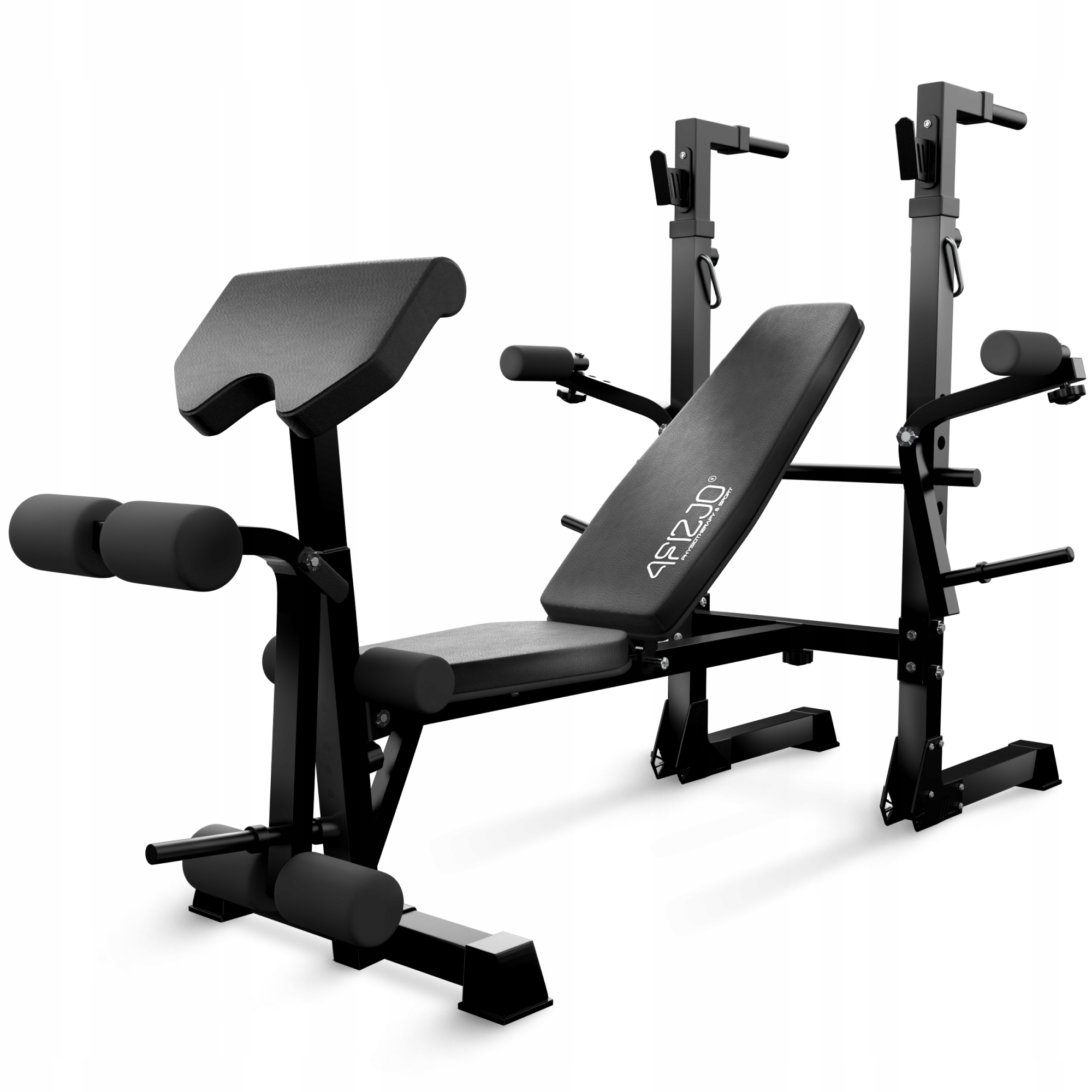 Ławka Treningowa Ze Stojakiem Na Sztangę Wielofunkcyjna Regulowana Ultra