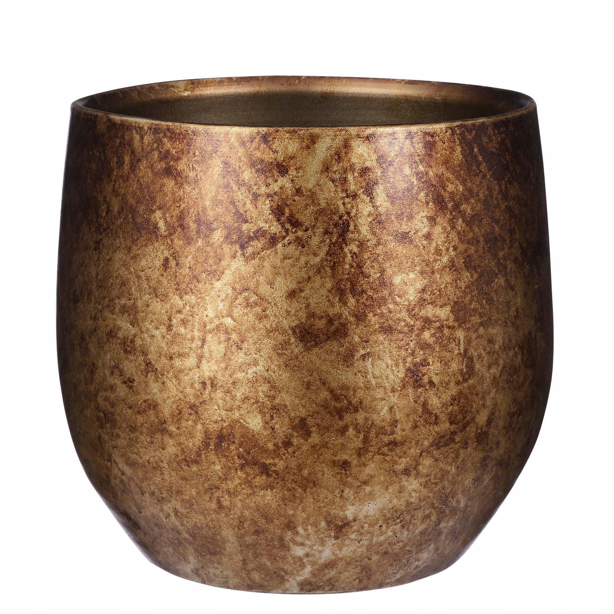 

stylowe złote okrągłe donice Oliver 29/26 ceramika