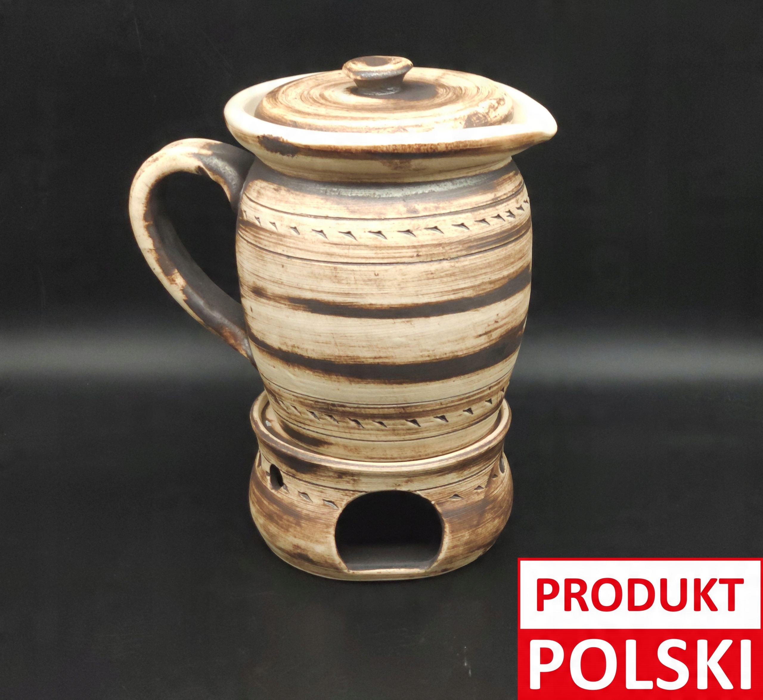 

dzbanek 1 L z podgrzewaczem, rękodzieło