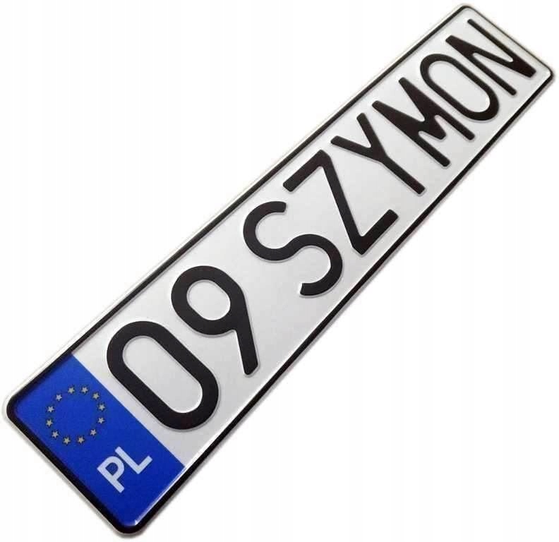 

Polska tablica aluminiowa do ramek rejestracyjnych