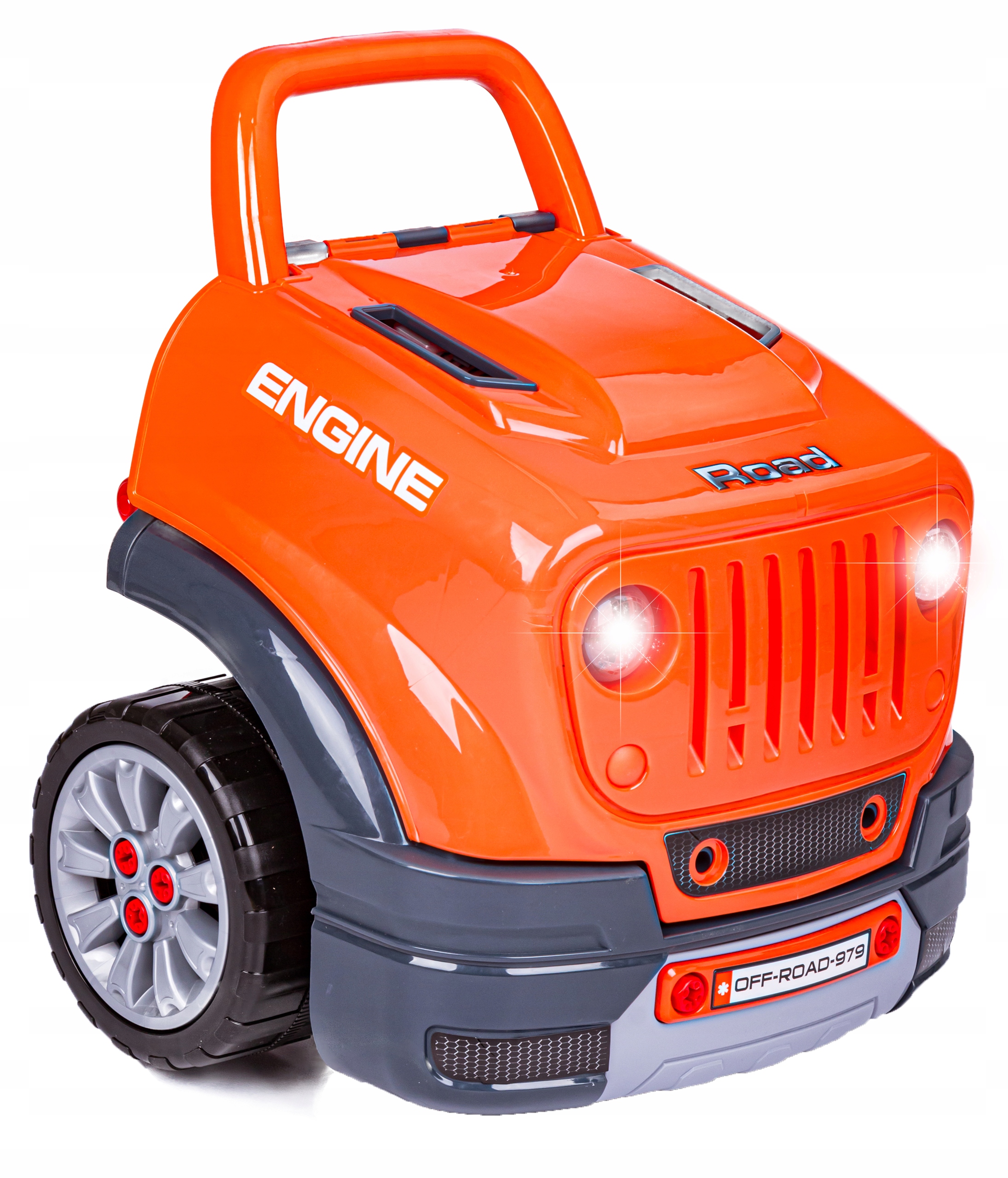 ZESTAW WARSZTAT MECHANIKA SAMOCHÓD SILNIK DO ROZKRĘCANIA AUTO Pilot Dźwięk Liczba elementów 61 szt.