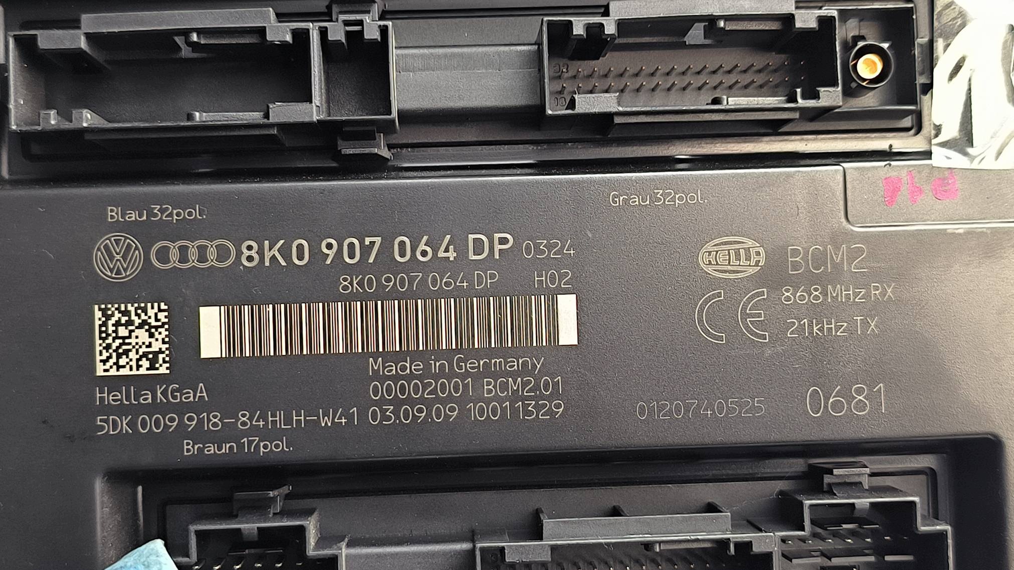 module 8K0907064DP KONFORTU AUDI A5 et 8T