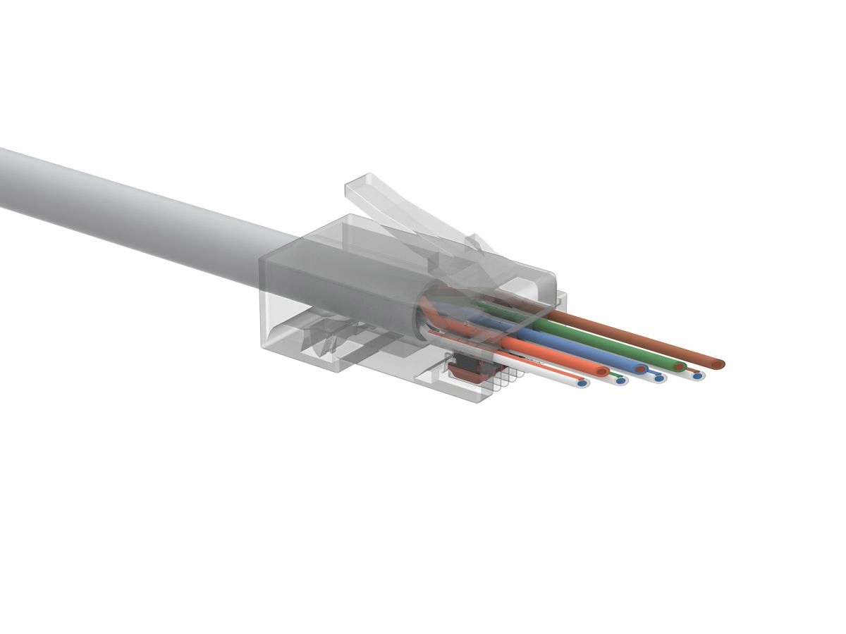 Univerzálny Easy konektor RJ45 CAT6 Utp 8p8c na drôt aj licnu SXRJ45-6…