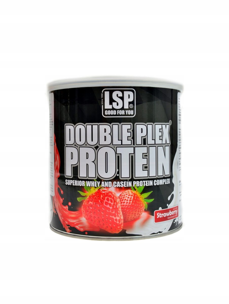 Lsp nutrition Double Plex 80% whey casein protein 750 g jahoda