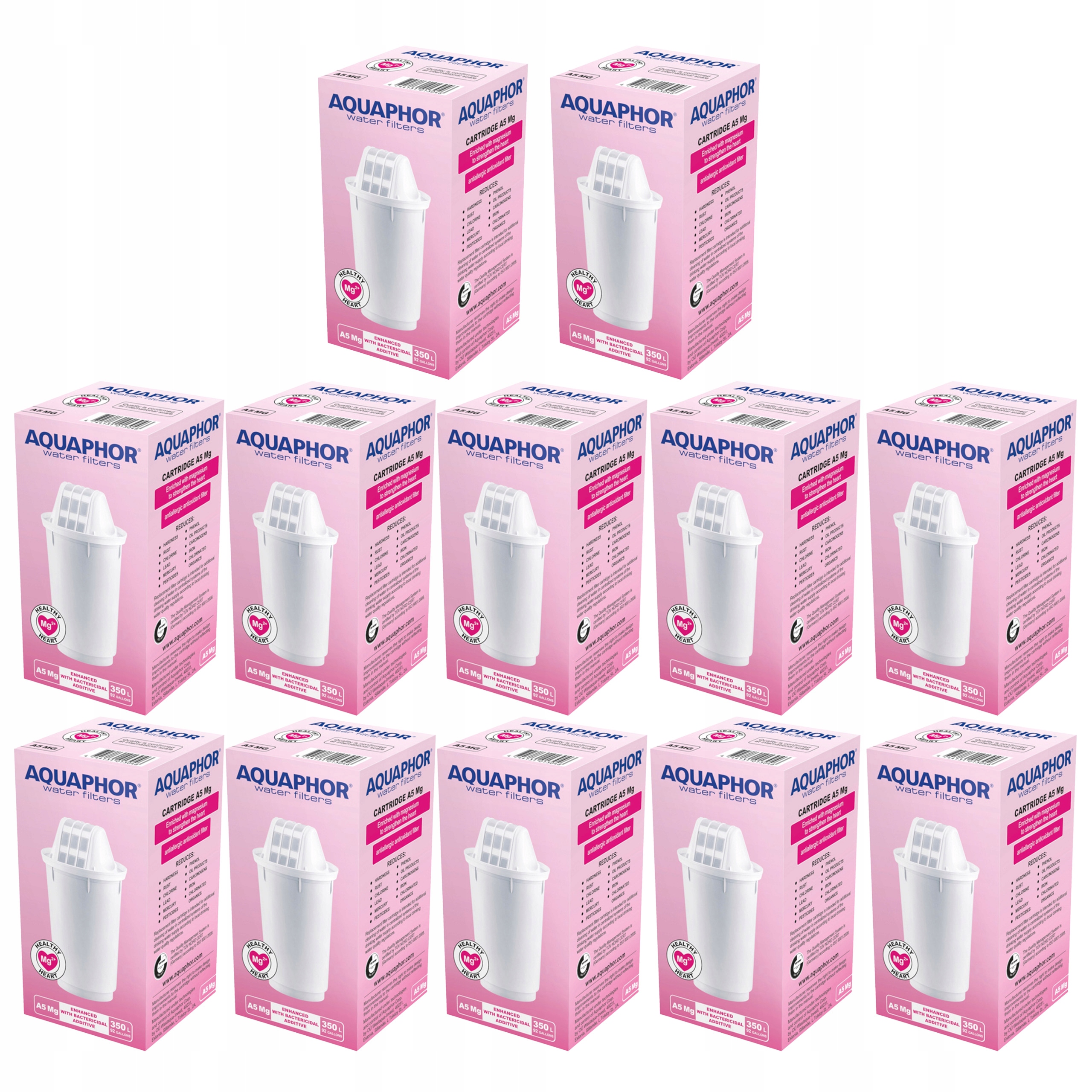 Filtrační vložka obohacující vodu o hořčík Aquaphor A5 Mg, sada 12 ks