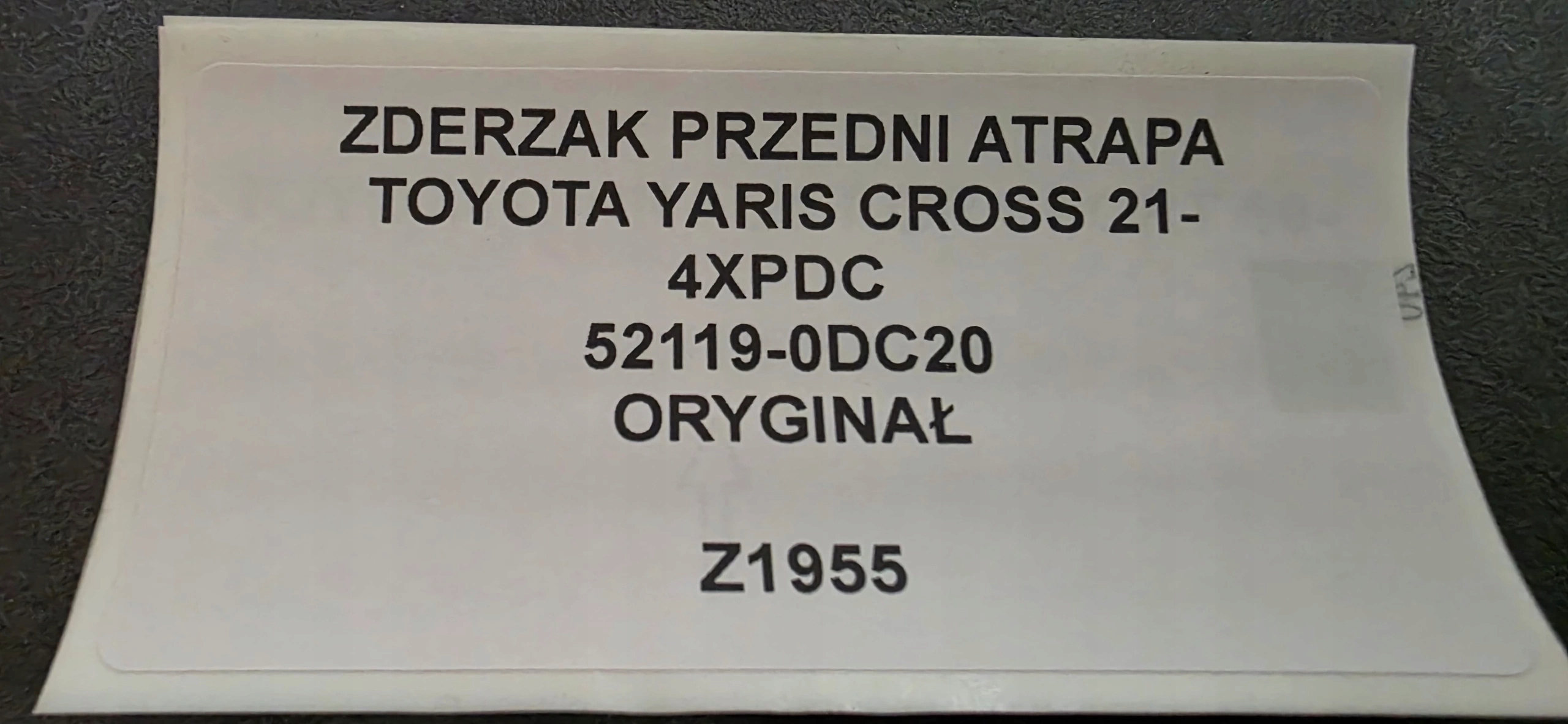 front bumper grille TOYOTA YARIS CROSS 21- 4XPDC original 52119-0DC20