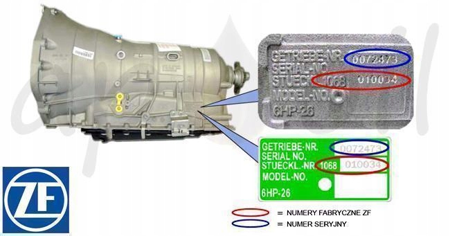 ZAWOR ZAWORY SOLENOIDA BMW AUDI ZF 6HP19 6HP26 Part manufacturer ZF