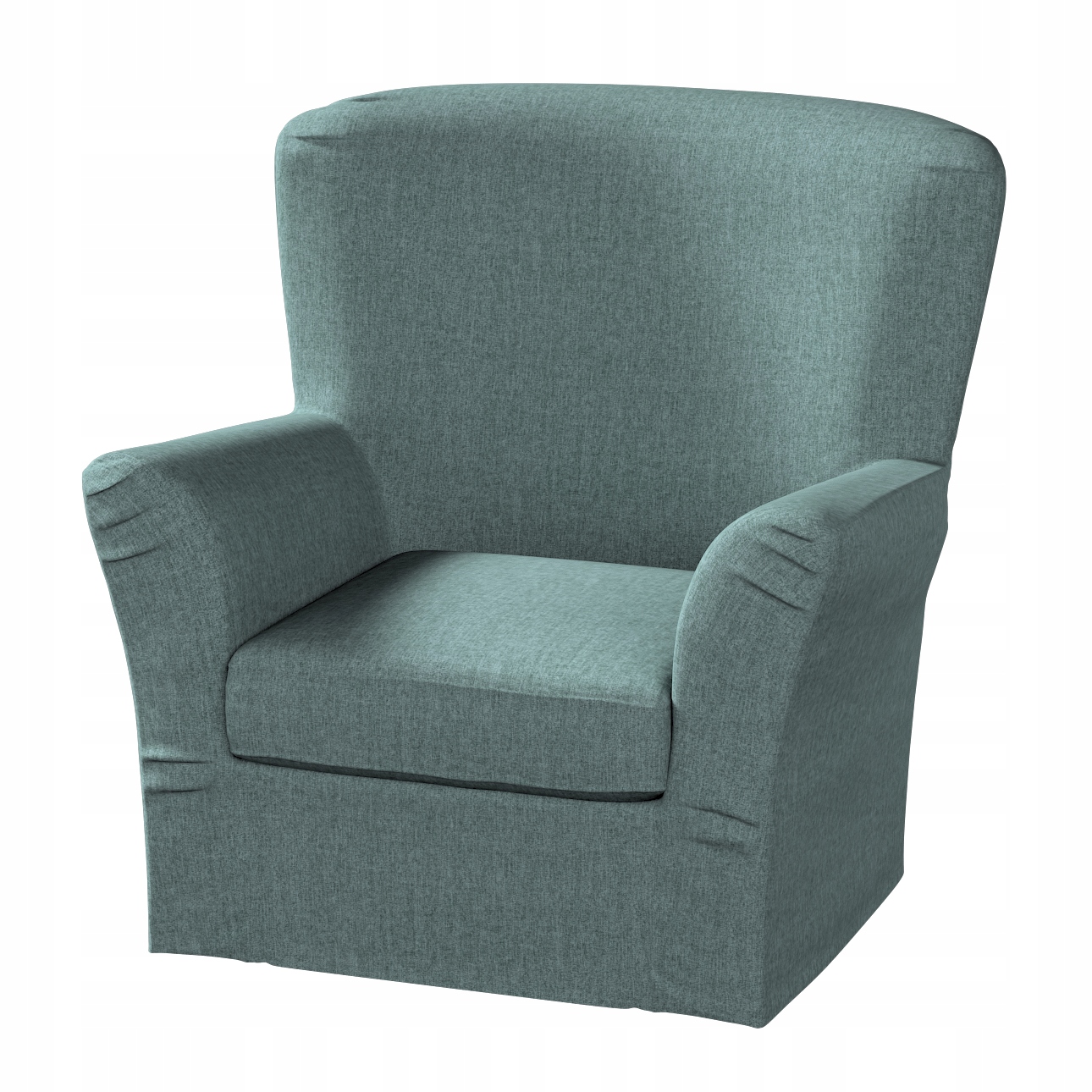Dekoria Potah na křeslo Tomelilla vysoký s záložkami Ikea modrý