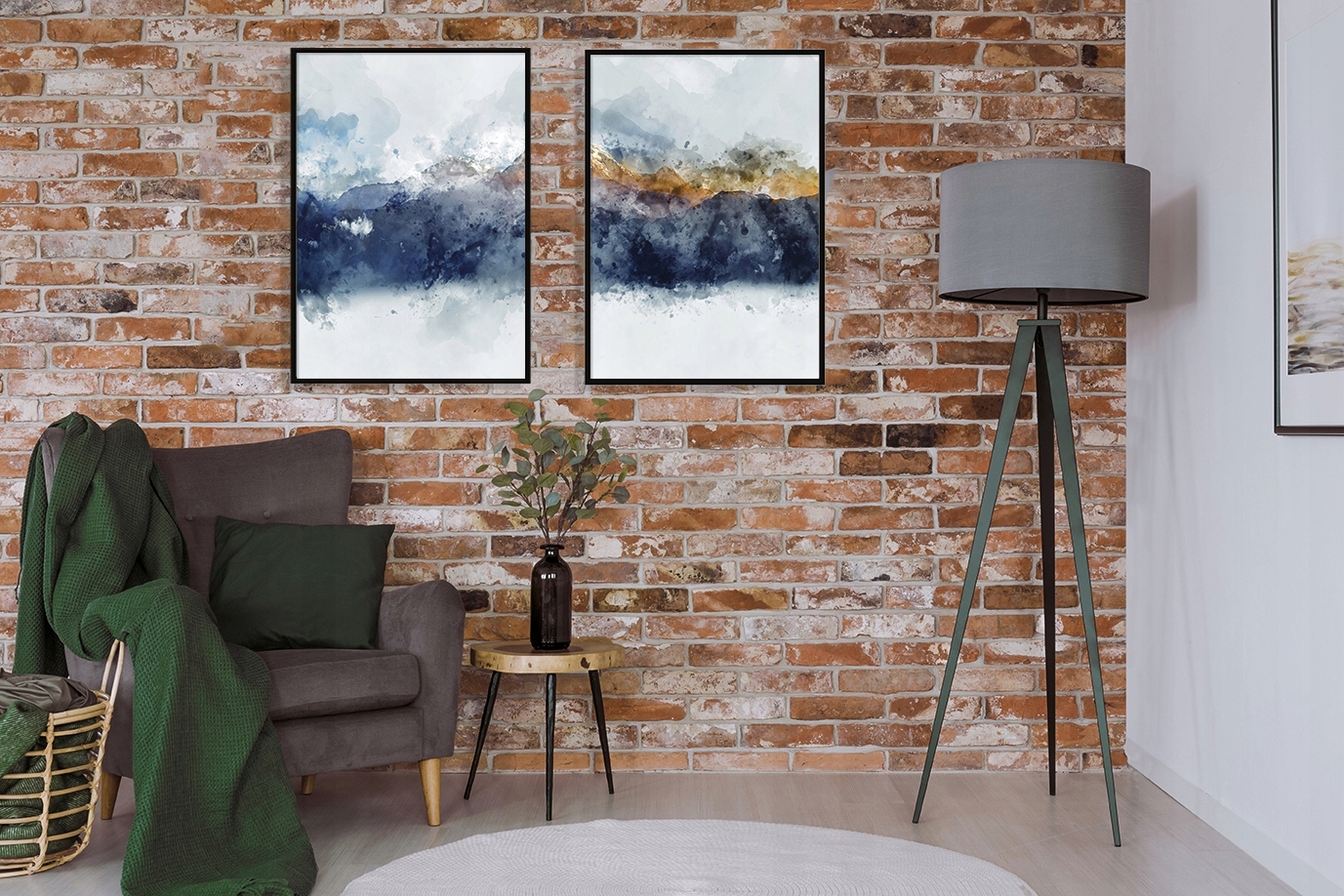 OBRAZ PLAKATY W RAMIE 53x73cm Dyptyk Góry P830 Marka inna