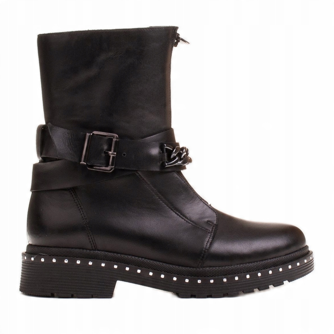 

Czarne Skóra licowa Buty Botki Marco Shoes r.37