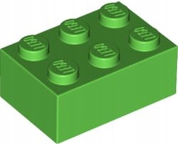 

Lego 3002 klocek brick 2x3 j. zielony 10 szt Nowy
