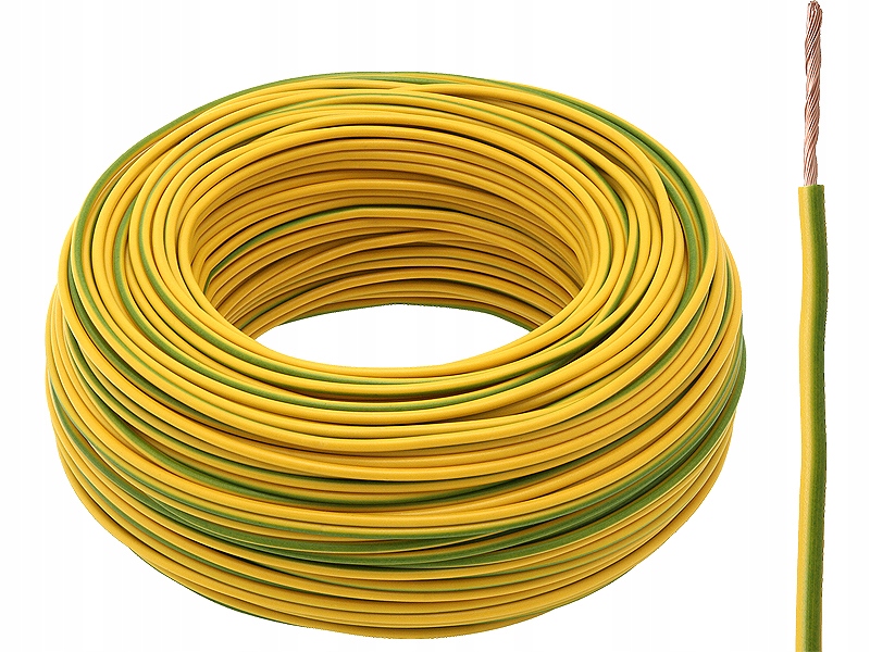 

Przewód kabel elektryczny Lgy 1x2,5mm żółto-zielon